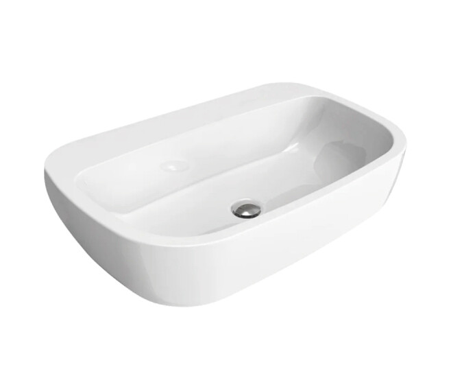 FLAMINIA - MONO' LAVABO SOSPESO O AD APPOGGIO 74 CM. IN CERAMICA BIANCO MN74L