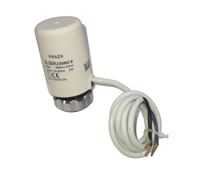 ERCOS - ATTUATORE TERMOELETTRICO A 4 FILI BIANCO PRAZ4 - PRAS4