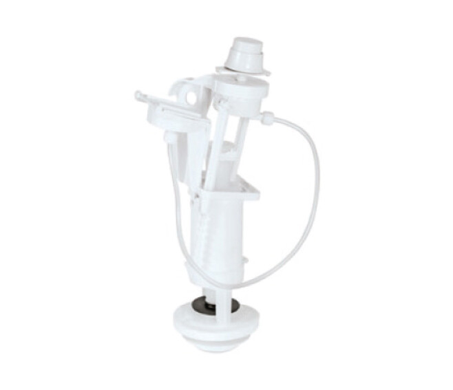 KARIBA - MECCANISMO PNEUMATICO PER CASSETTE WC MONOBLOCCO A ZAINO, PULSANTI BIANCHI 400160