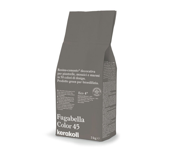 KERAKOLL - FUGABELLA COLOR 45 FUGANTE IBRIDO IN RESINA-CEMENTO DECORATIVO PER LA STUCCATURA DI PIASTRELLE MOSAICI E MARMI 3 KG. 36945