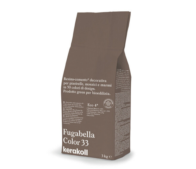 KERAKOLL - FUGABELLA COLOR 33 FUGANTE IBRIDO IN RESINA-CEMENTO DECORATIVO PER LA STUCCATURA DI PIASTRELLE MOSAICI E MARMI 3 KG. 36933