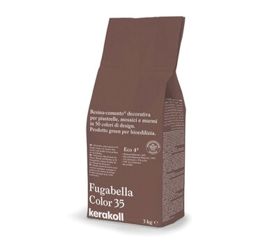 KERAKOLL - FUGABELLA COLOR 35 FUGANTE IBRIDO IN RESINA-CEMENTO DECORATIVO PER LA STUCCATURA DI PIASTRELLE MOSAICI E MARMI 3 KG. 36935
