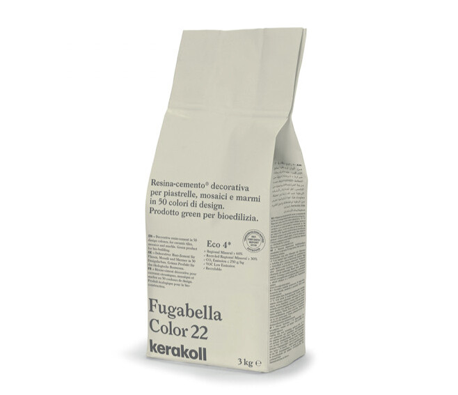 KERAKOLL - FUGABELLA COLOR 22 FUGANTE IBRIDO IN RESINA-CEMENTO DECORATIVO PER LA STUCCATURA DI PIASTRELLE MOSAICI E MARMI 3 KG. 36922