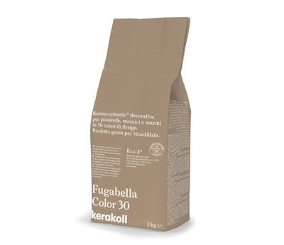 KERAKOLL - FUGABELLA COLOR 30 FUGANTE IBRIDO IN RESINA-CEMENTO DECORATIVO PER LA STUCCATURA DI PIASTRELLE MOSAICI E MARMI 3 KG. 36930