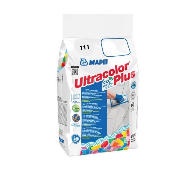 MAPEI - ULTRACOLOR PLUS MALTA CEMENTIZIA AD ALTE PRESTAZIONI 5 KG. COLORE 111 GRIGIO ARGENTO 6011145A