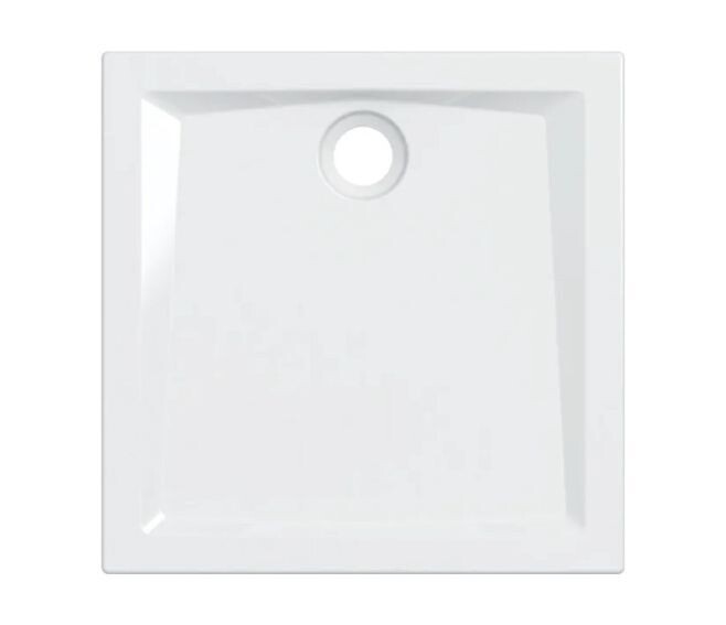 GEBERIT - PIATTO DOCCIA QUADRATO 80X80 H.6 CM. TIPO 60 BIANCO IN GRES FINE PORCELLANATO 550.028.00.1