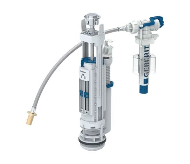 GEBERIT - BATTERIA DI SCARICO TIPO 290-380 CON RISCIACQUO A DUE QUANTITA' PER CASSETTA ESTERNA IN CERAMICA 283.354.21.2