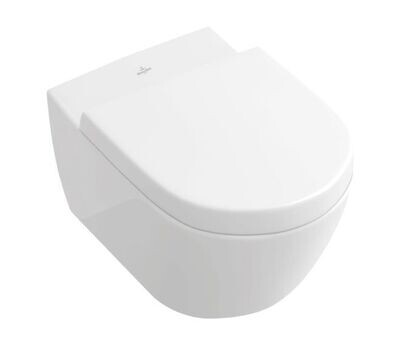 VILLEROY & BOCH - SUBWAY 2.0 VASO WC SOSPESO A CACCIATA AQUA REDUCT BIANCO ALPIN 56001001
