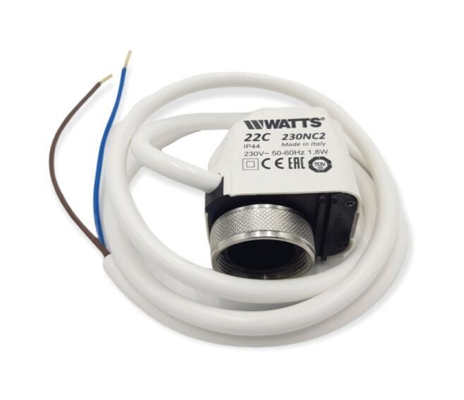 WATTS - 22C ATTUATORE ELETTROTERMICO COMPATTO 230V IP44 ON/OFF 22C230NC2