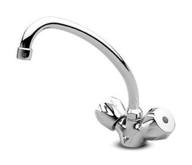 ZUCCHETTI - ZETAMIX 1900 MONOFORO LAVELLO CON TUBO GIREVOLE CROMO Z70304