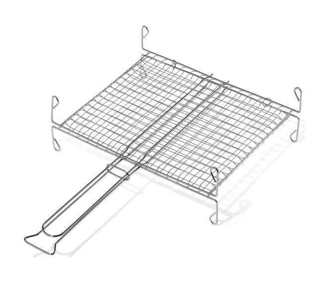 OMPAGRILL - GRATICOLA A RETE CON PIEDINI PER BARBECUE 37 X 27CM. O69004