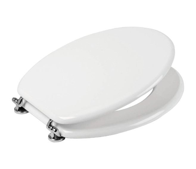 SMILE - SEDILE UNIVERSALE BIANCO IN LEGNO RIVESTITO CON CHIUSURA RALLENTATA SOFT CLOSE