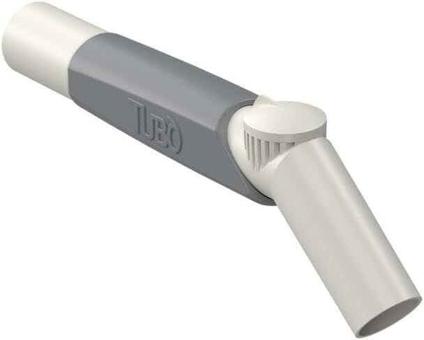 AERTECNICA - RACCORDO CURVO ERGONOMICO DN. 32 CON REGOLATORE DI PRESSIONE AP315T BIANCO
