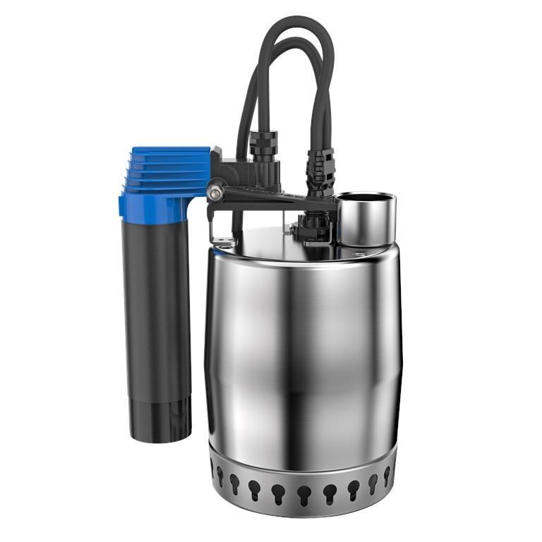 GRUNDFOS - POMPA SOMMERGIBILE IN ACCIAIO INOX PORTATILE MULTIUSO IMMERSIONE MAX. 10 M - KP250 012H1400