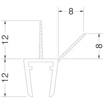 LIGHT NR.2 GUARNIZIONI DA 1 METRO PER BOX DOCCIA SPESSORE 3 - 4 - 5 - 6 MM.