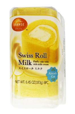 23734 ORANGE Swiss Roll Milk 5/183g