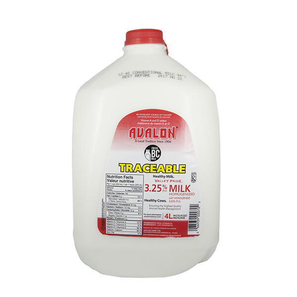 D0054 AVALON 3.25% Traceable Milk 4L