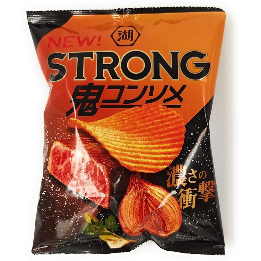 24169 Koikeya Strong Potato Chip Oni Consomme 56g