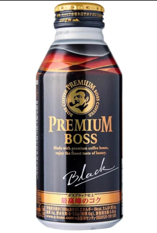 B0001 SUNTORY Premium Boss Black Coffee 390g