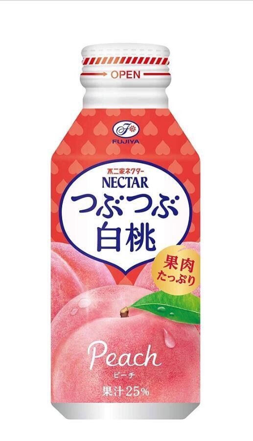 B0372 FUJIYA Nectar Tsubu Tsubu peach 380g