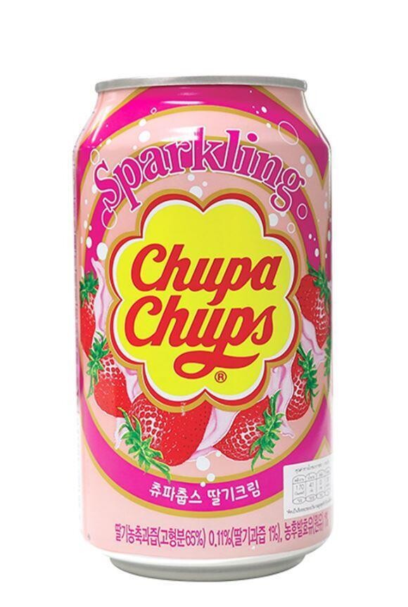 B0393 CHUPA CHUPS Soda Strawberry & Cream 345ml