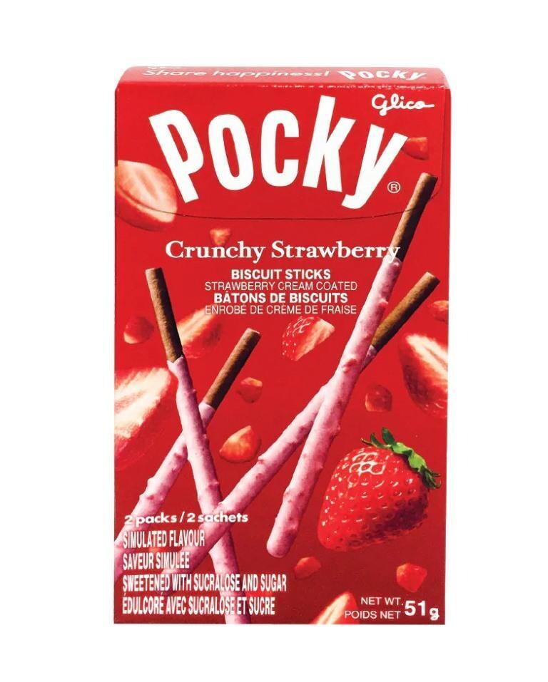P0501 GLICO Pocky Crunchy Strawberry 2/77g