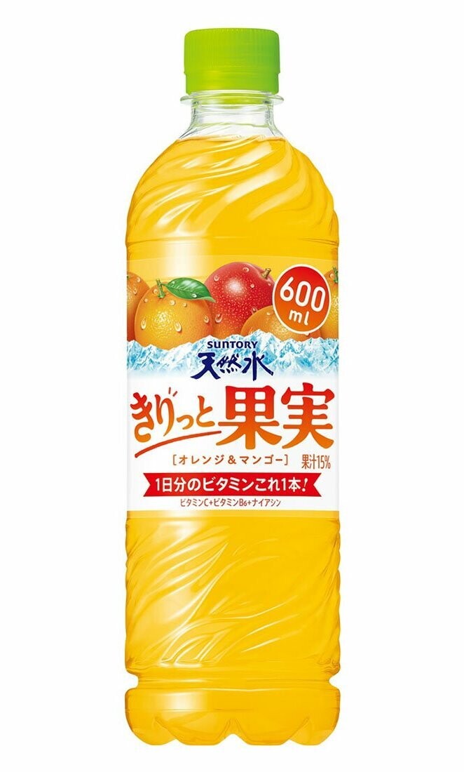 24426 Suntory Tennensui Kirittokajitsu  Orange & Mango 600ml