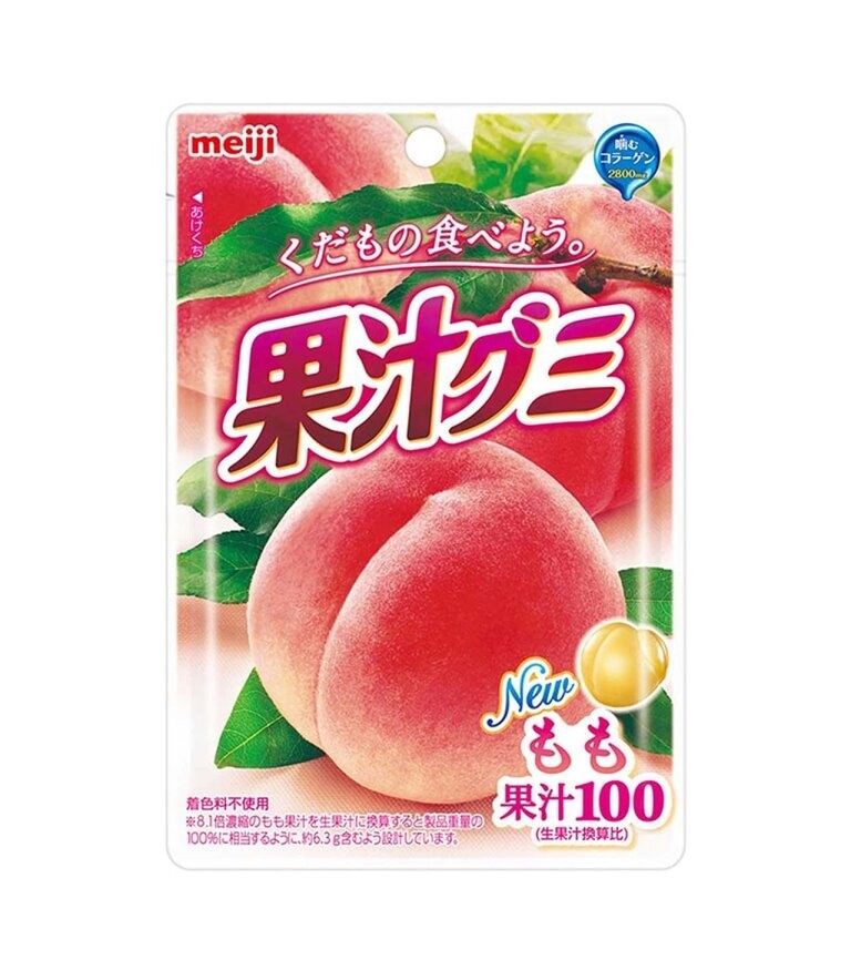 P1106 MEIJI Gummy Peach 57g