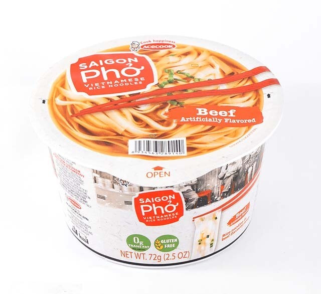 R0234 ACECOOK Saigon PHO Beef Flavor Bowl Noodle 72g