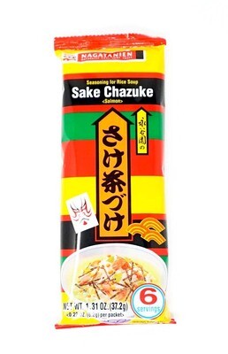 S0062 NAGATANIEN Sake Chazuke Salmon Rice Soup Seasoning 6/37.2g