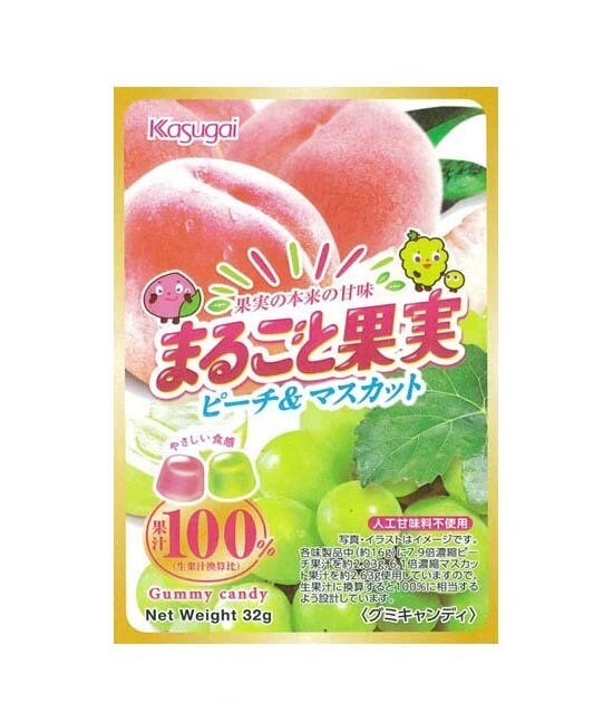 23617 KASUGAI Peach & Muscat Candy 32g