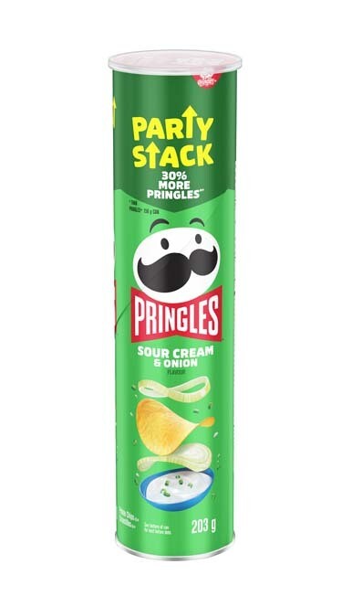 24517 Pringles Mega Can Sour Cream & Onion Flavour 156g