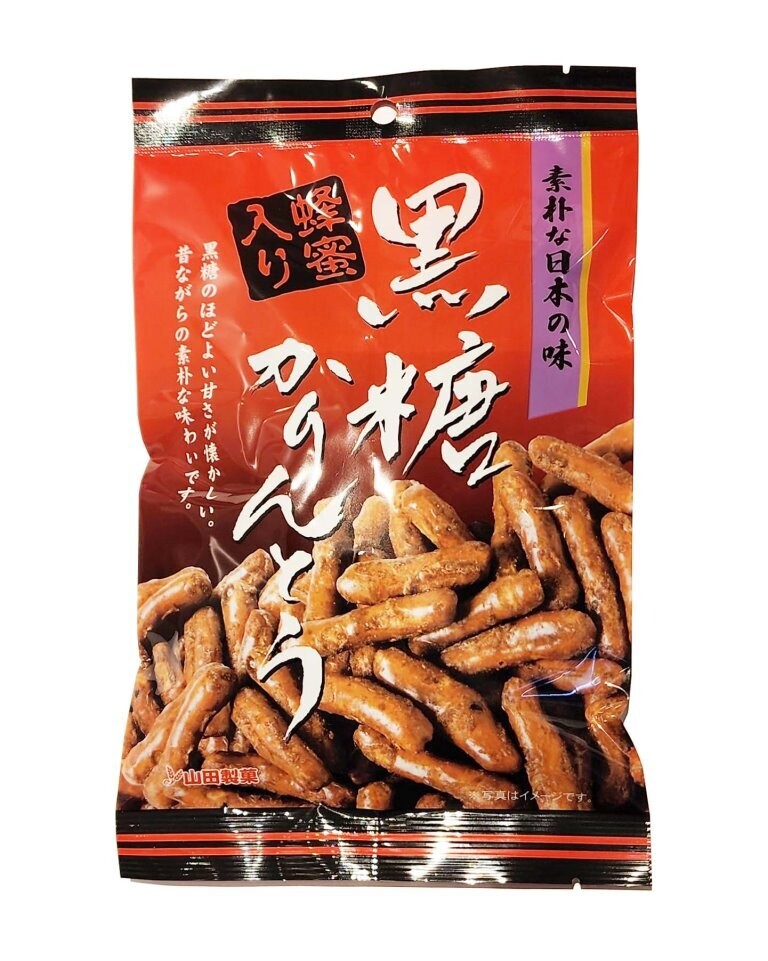 24535 Yamada Seika Karinto Kokuto(Wheat Cracks with black sugar and honey) 100g
