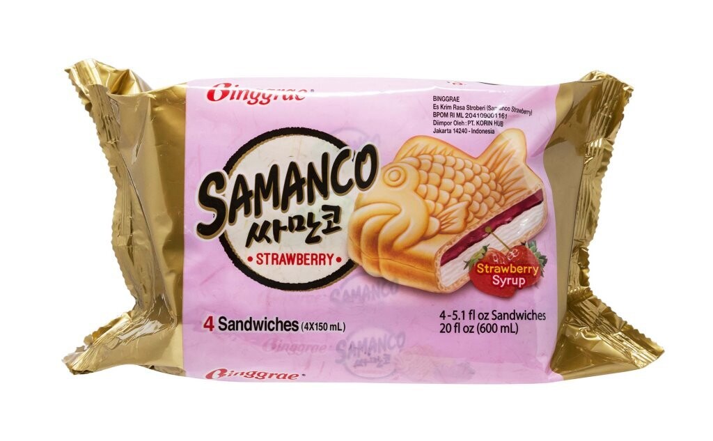 24635 Binggrae Samanco Ice Cream Strawberry