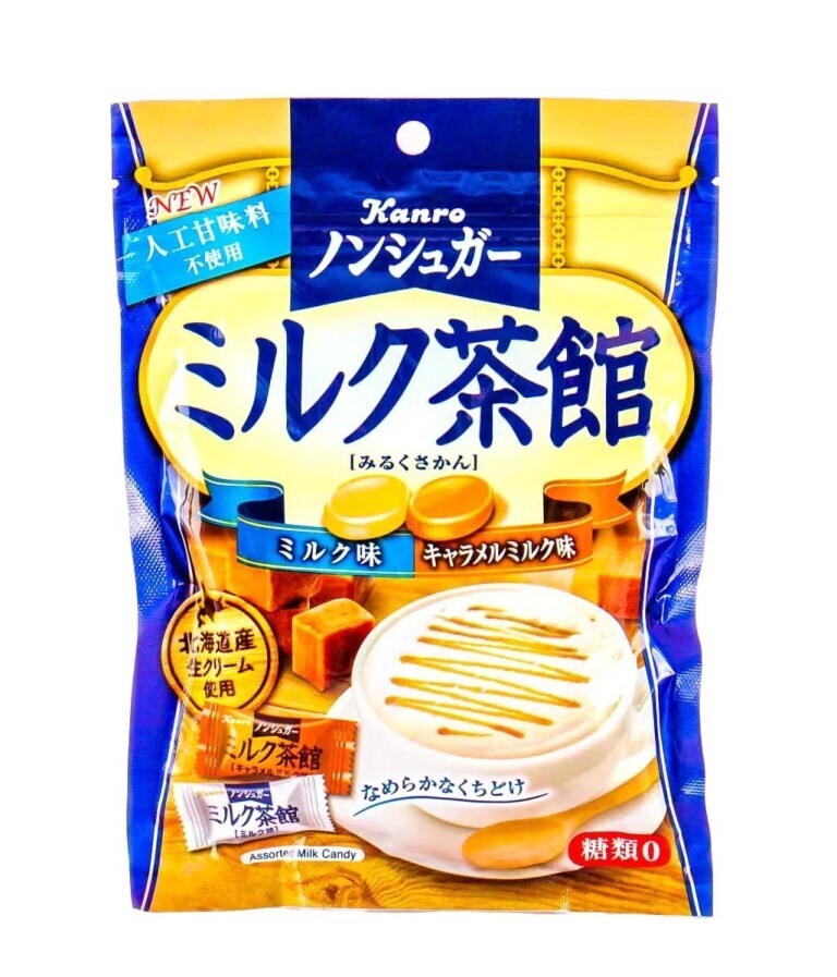 24708 Kanro Sugar-Free Milk Tea House Candy 72g