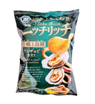 24722 Koikeya Niche Rich Potato Chips Oysters and squid with Anchovies 75g