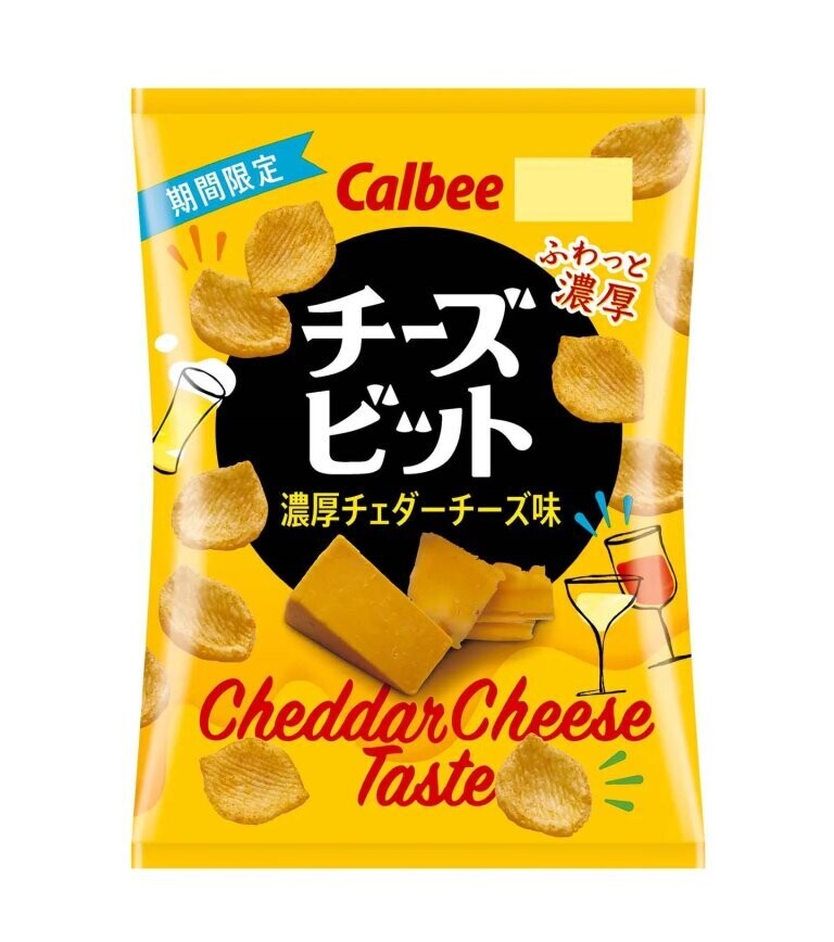 24803 Calbee Cheese Bit Noko Cheddar Cheese aji 52g
