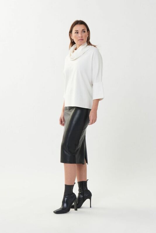 Joseph Ribkoff Faux Leather Pencil Skirt