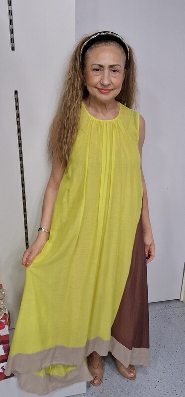 ALYSI VOILE DRESS WITH UNDERSLIP 