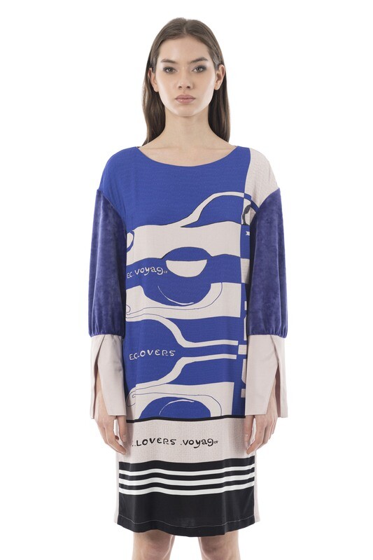 ELISA CAVALETTI PRINT MIDI DRESS