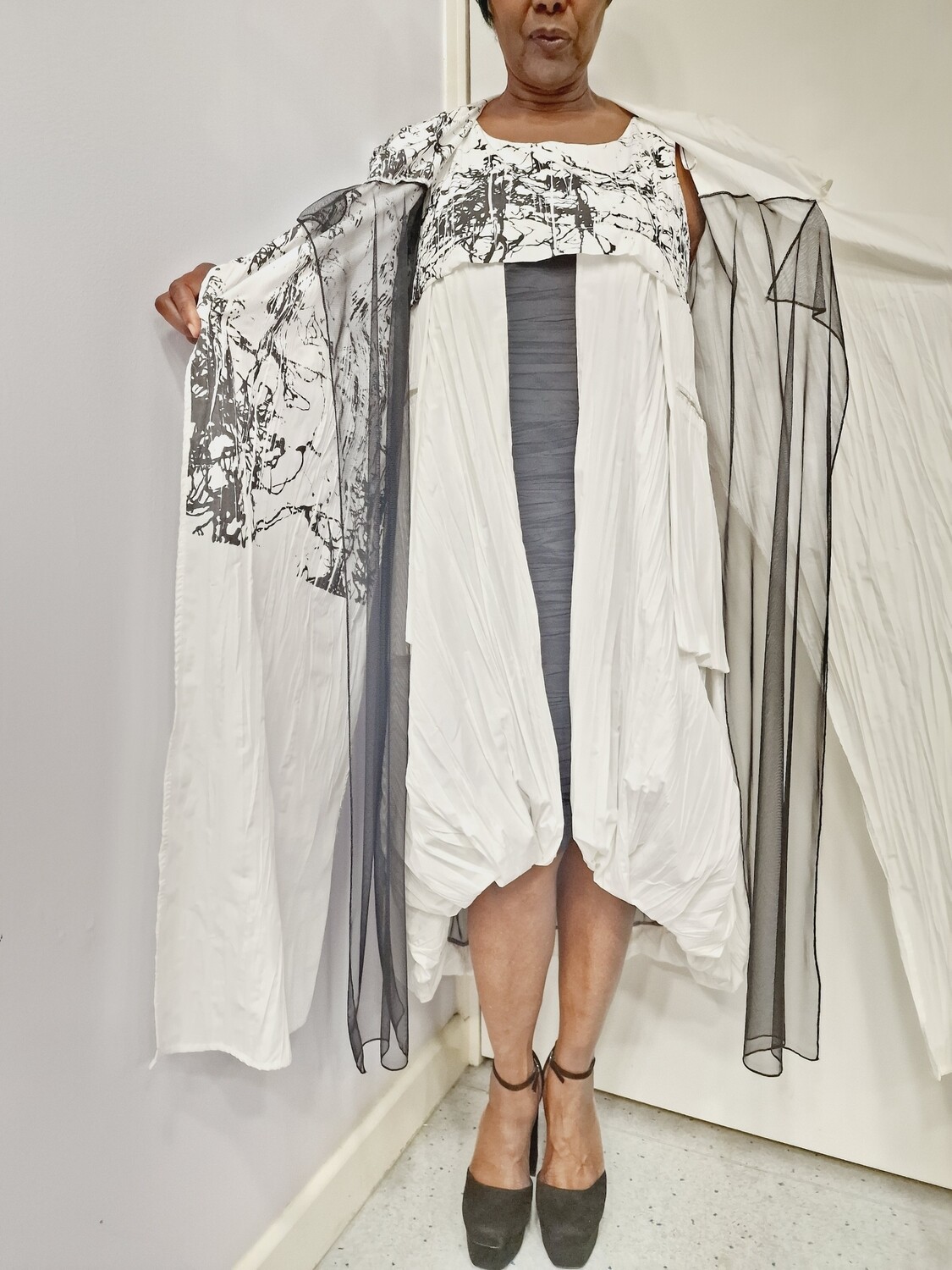 CARACLAN DRESS AND HOODED JACKET