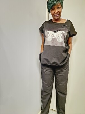 CARACLAN TOP WITH SIDE ZIPS