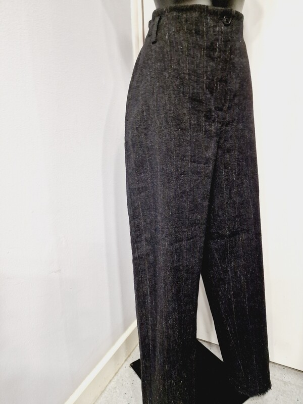 ANNETTE GORTZ WOOL WIDE LEG TROUSERS ILOX