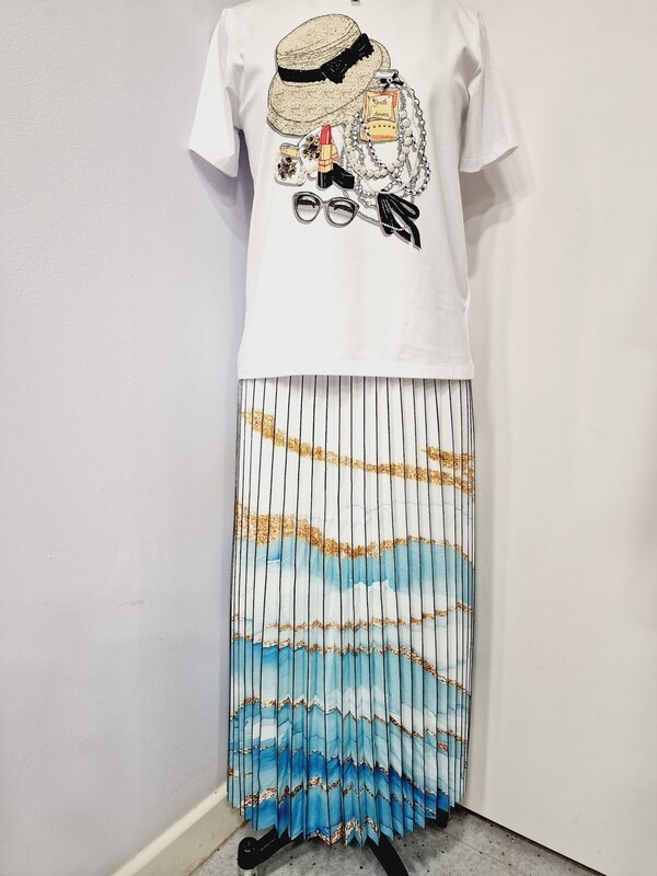 LEO & UGO LONG PLEATED SKIRT