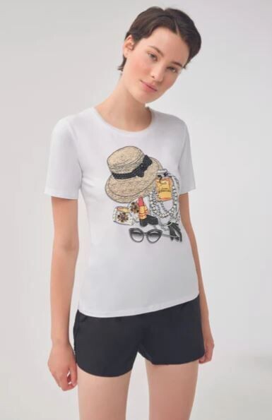 LEO & UGO EMBELLISHED T-SHIRT