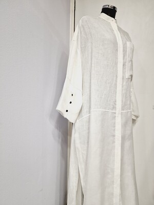 NU WHITE LINEN COAT/DRESS