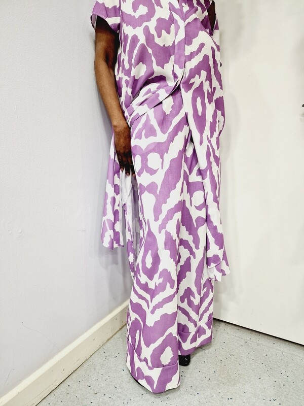 CARACLAN PURPLE-WHITE TROUSERS