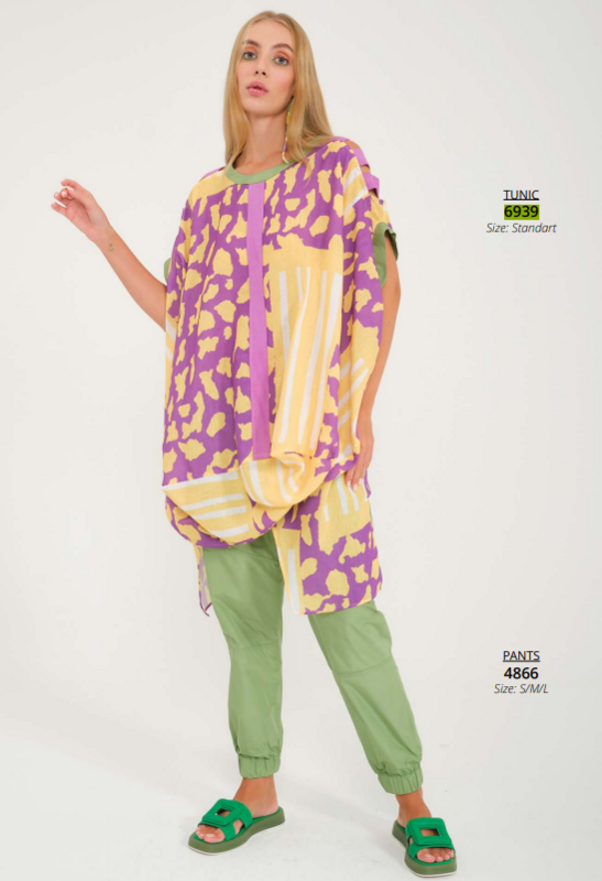 CARACLAN BALOON STYLE TUNIC PURPLE-LEMON