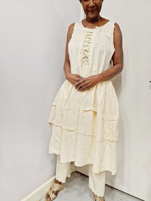 EWAIWALLA SLEEVELESS TIE FRONT DRESS INGALILL
