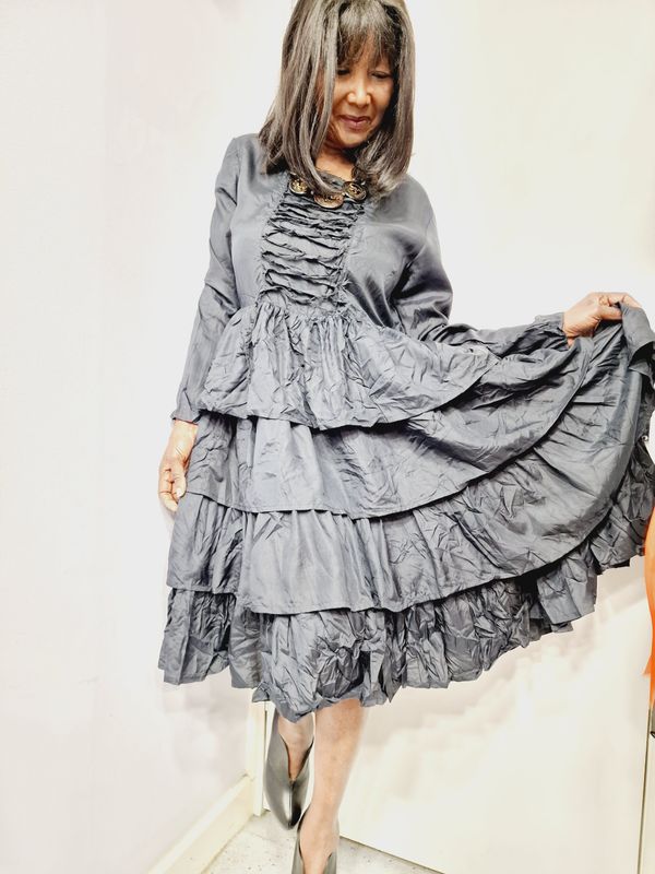 EWAIWALLA SILK LAYERED DRESS NELLIE